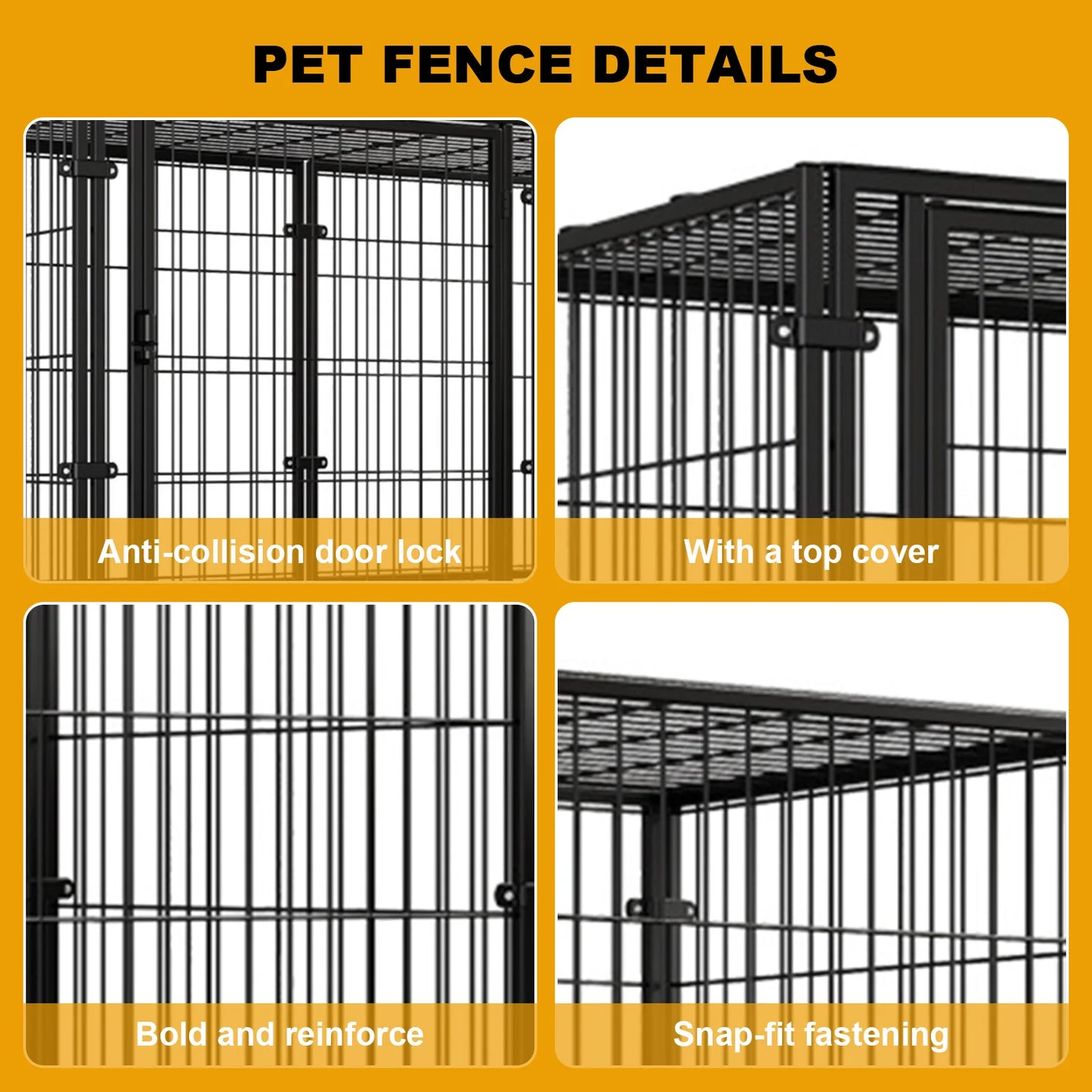 Portable Playpen For Dogs And Cats Four Panel Iron Wire