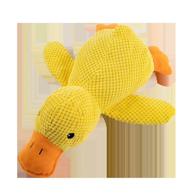 Plush Duck Dog Toy Squeaky Teething Bite-Resistant
