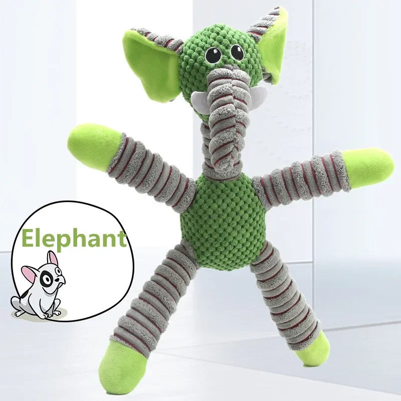 Indestructible Dog Squeaky Plush Chew Toy For Training