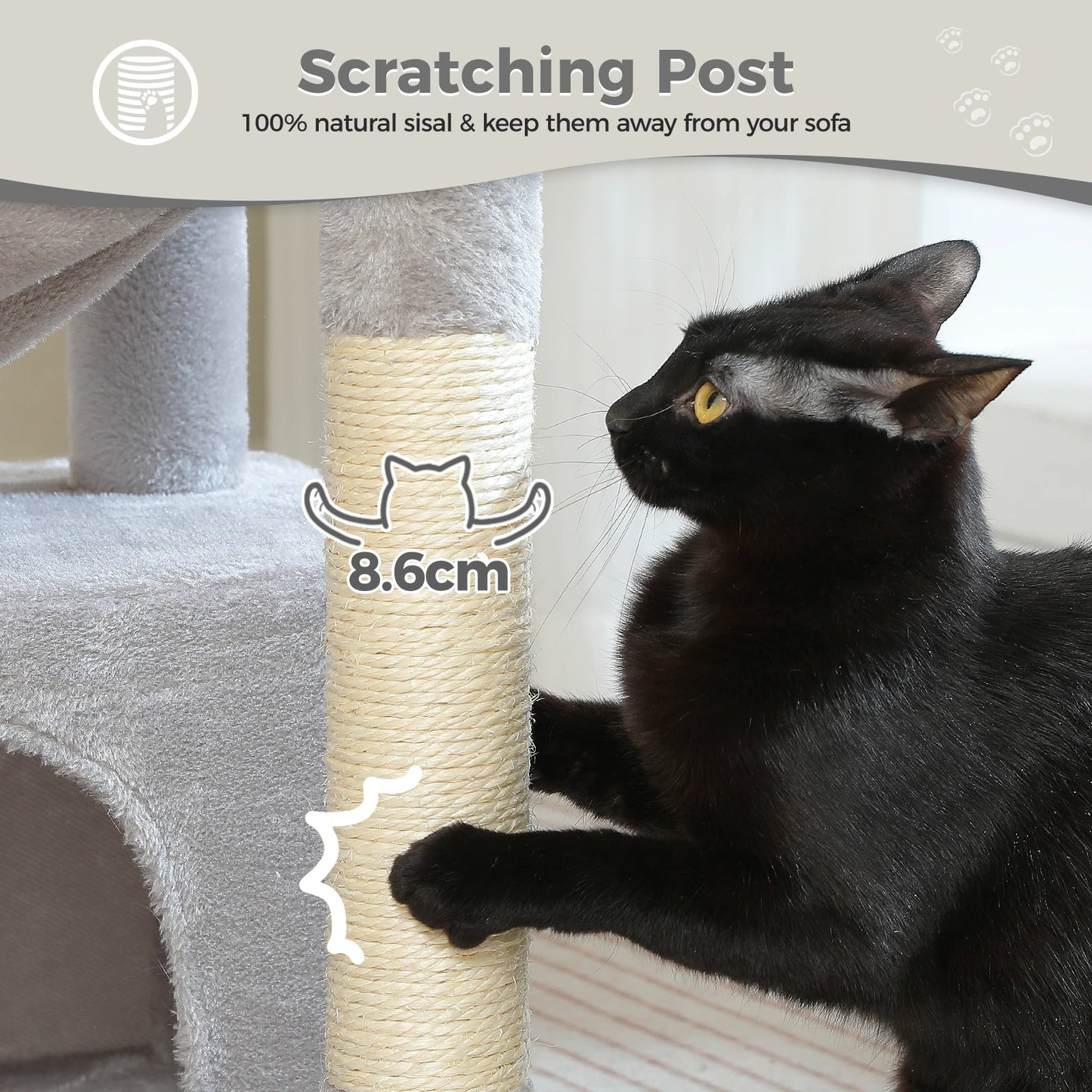 PAWZ Road 4-In-1 Cat Tree With Condo And Cozy Perch