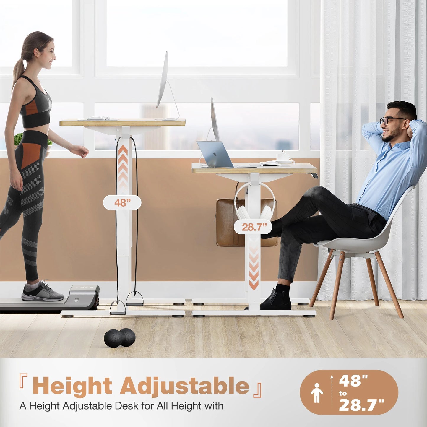 JHK Electric Standing Desk Adjustable Sit Stand Workstation
