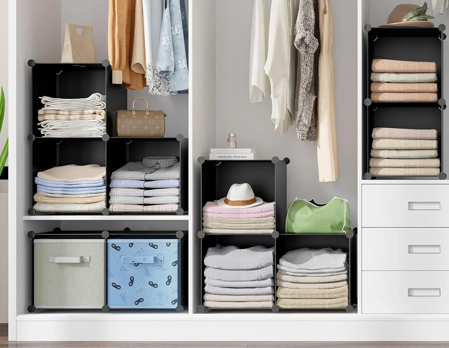 6-Cube Storage Organizer for Kids Bedroom and Bathroom