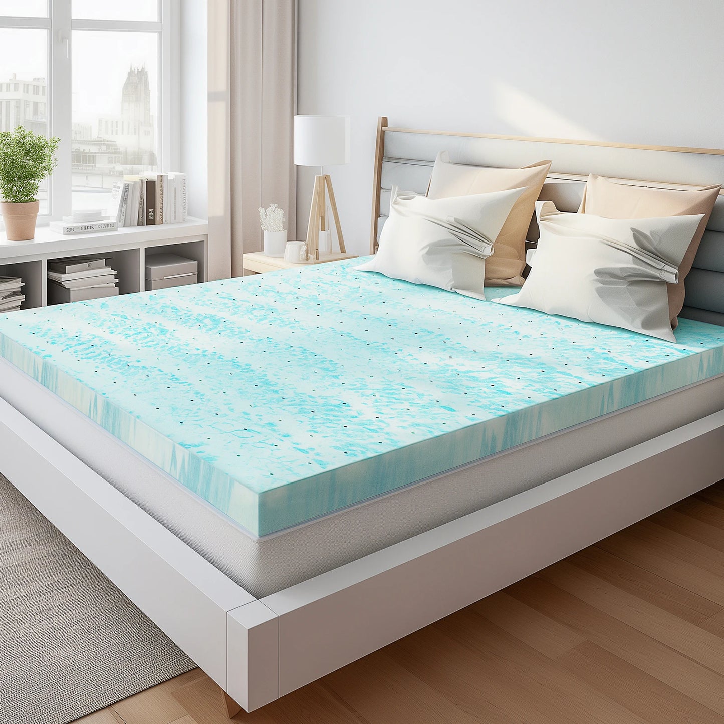 JHK Gel Memory Foam Mattress Topper