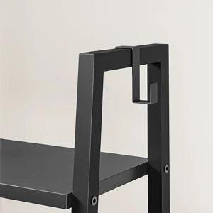 XIUWO Ladder Shelf Bookshelf With 2 Hooks Freestanding Corner Storage