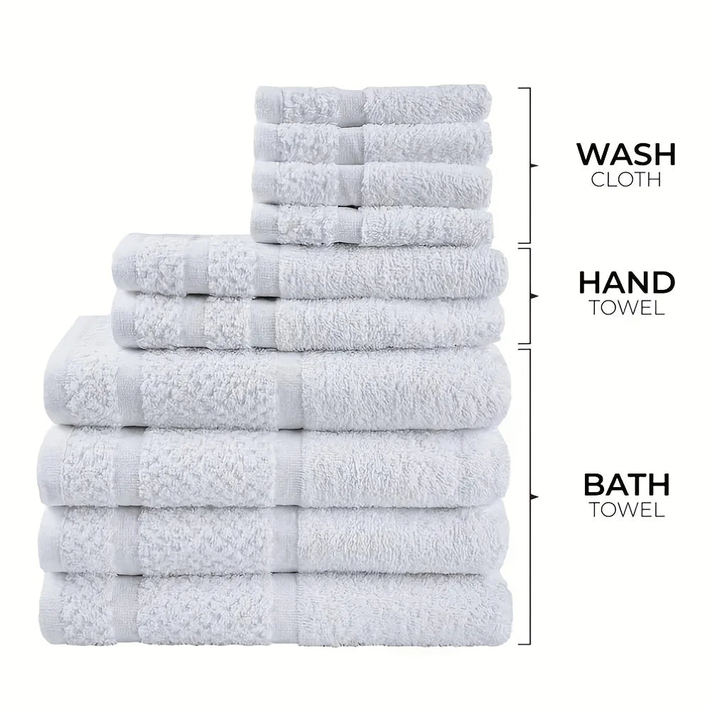 Cotton Bath Towel Set Quick Drying Absorbent