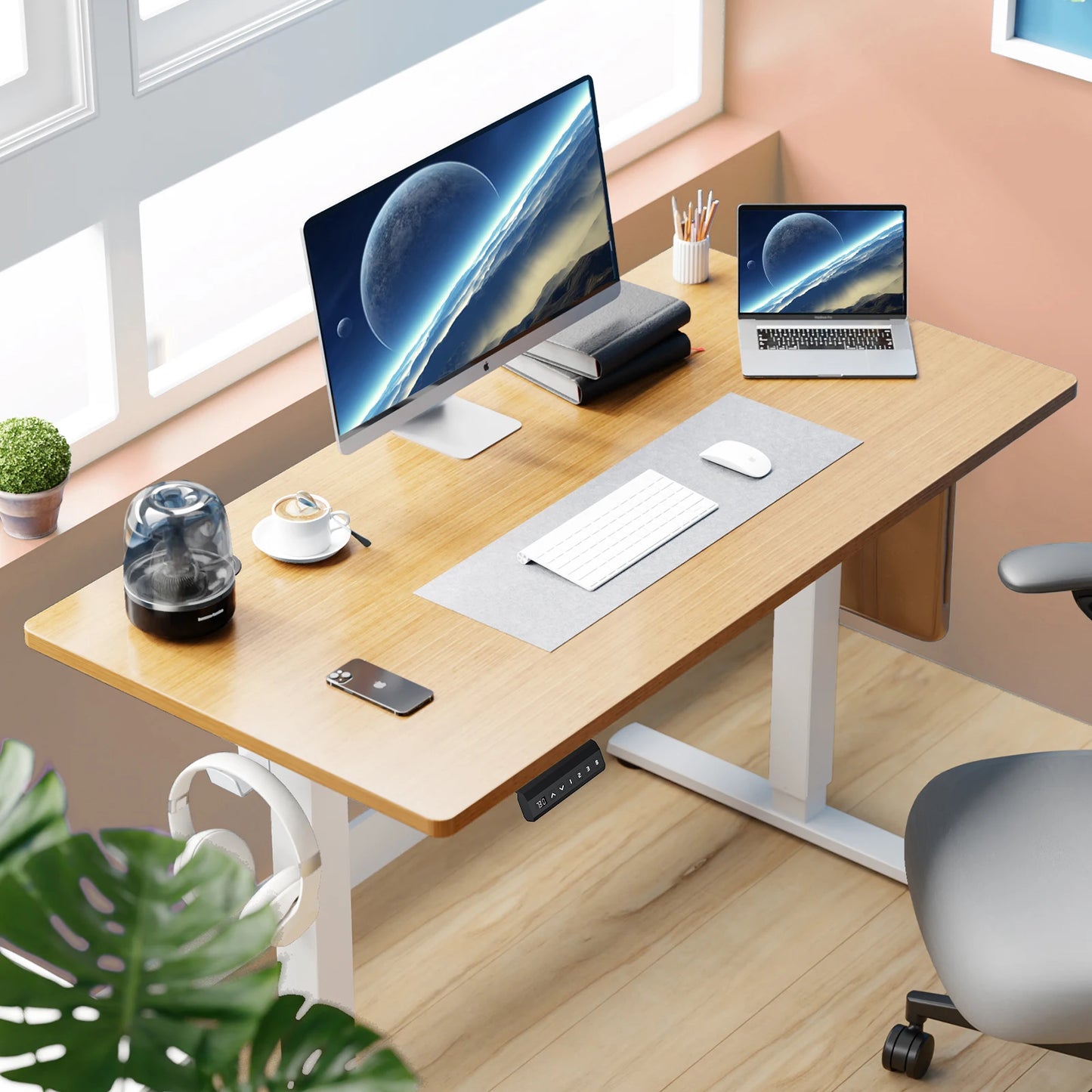 JHK Electric Standing Desk Adjustable Sit Stand Workstation