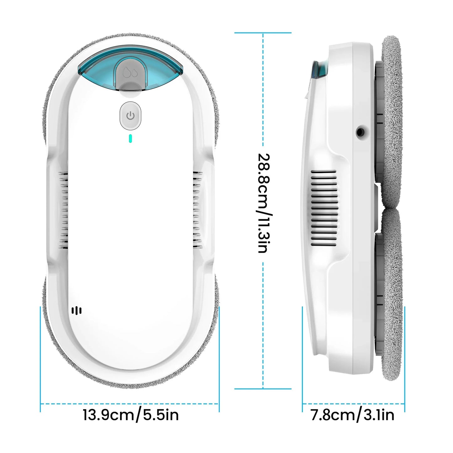 INSE Window Cleaning Robot Automatic Water Spray Function With Remote Control Smart Vacuum Cleaner Machine for Home Glass Washer