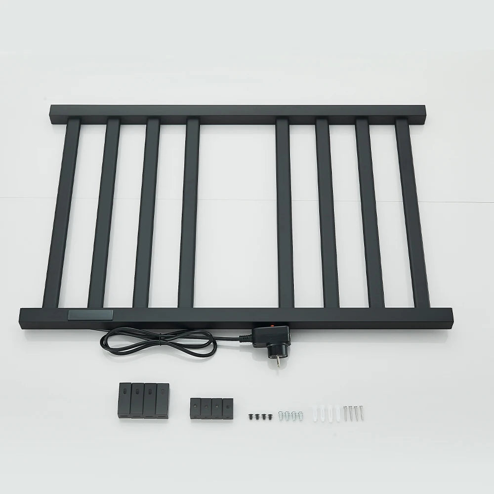 Onyzpily Thermostatic Heated Towel Rack With Digital Display Stainless Steel