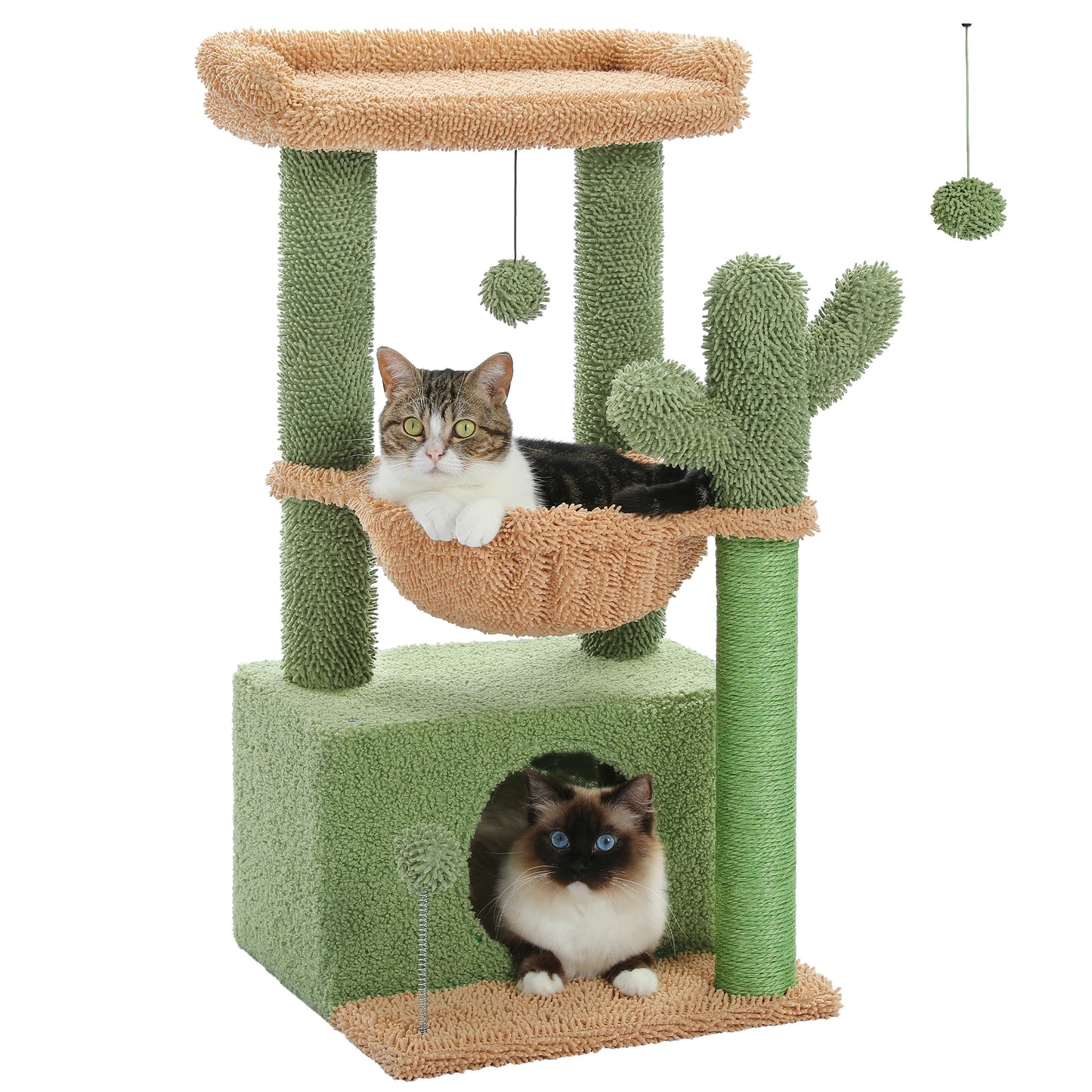 PAWZ Road 4-In-1 Cat Tree With Condo And Cozy Perch