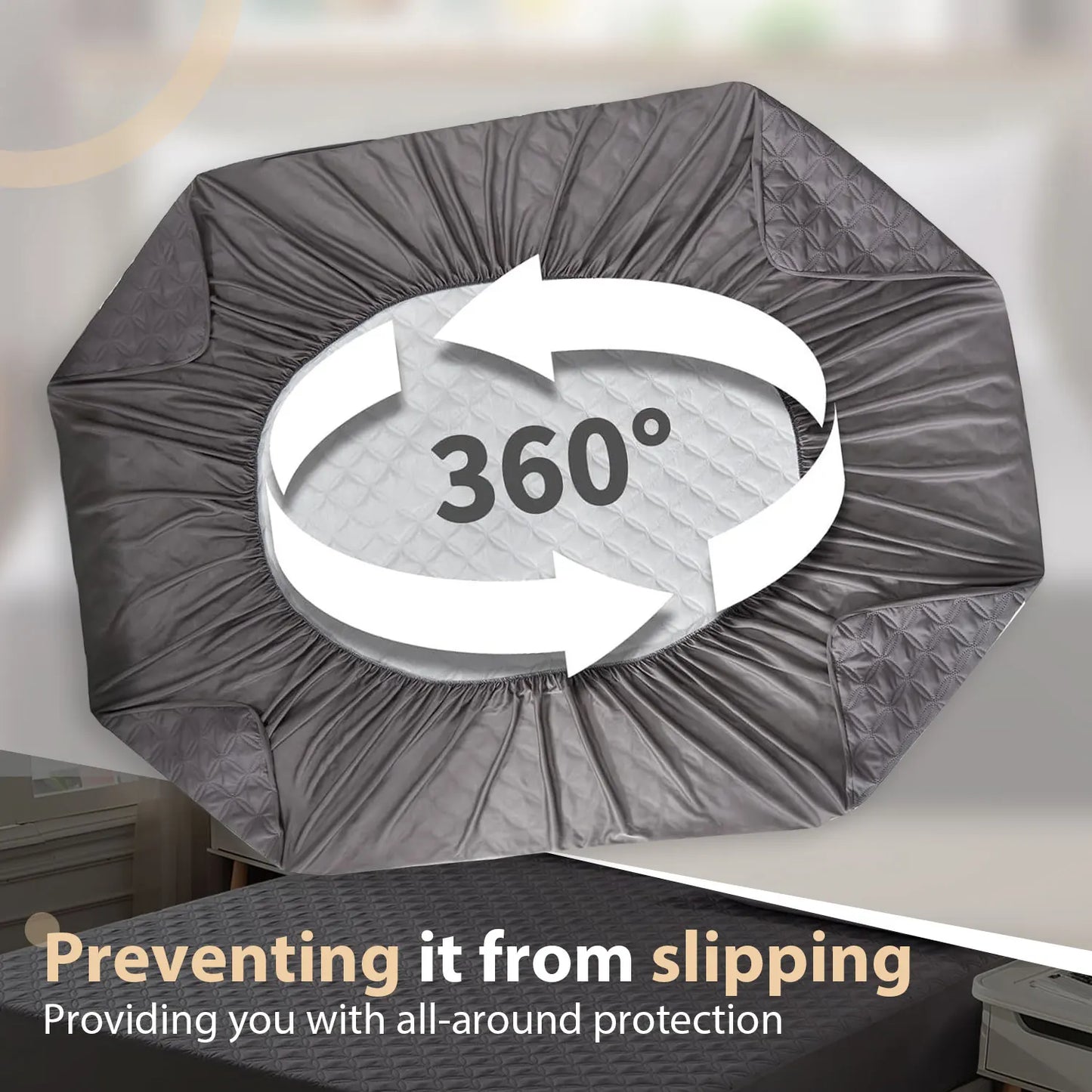 NONECN Waterproof Mattress Protector Noiseless Deep Pocket Breathable