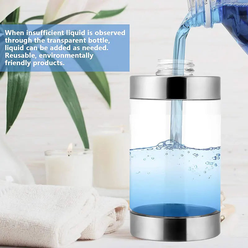 Soap Dispenser Stainless Steel and Acrylic Shampoo Bottle for Bathroom Kitchen Washing Up Hand Soap Shower Gel 350ML