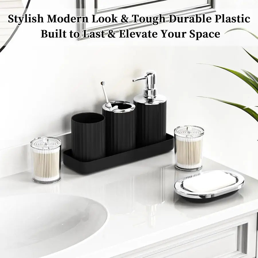 Bathroom Accessories Set With Shower Curtain And Rugs