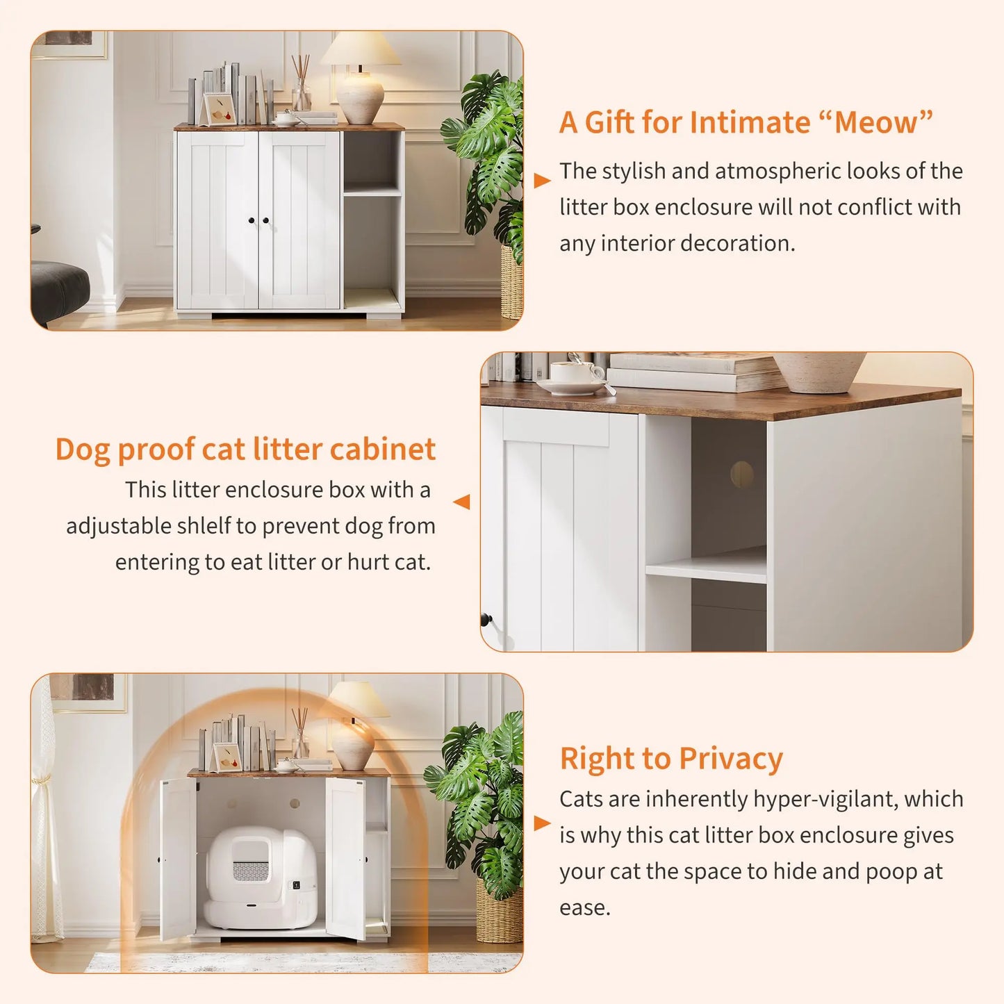 HiMISSCN Cat Litter Enclosure For Litter Robot 3/4