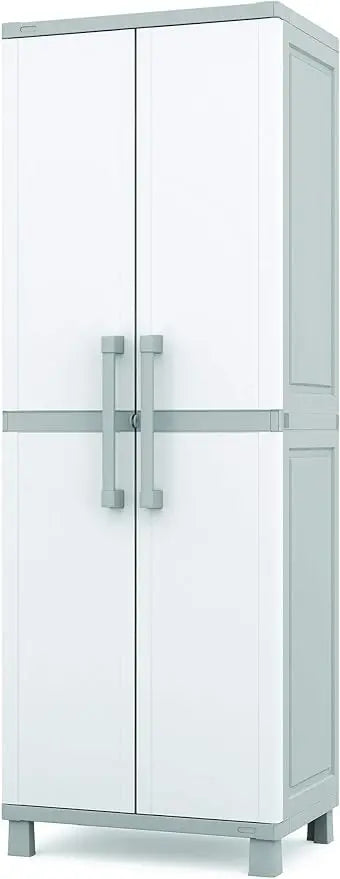 Storage Cabinet With Doors And Shelves For Laundry And Organization