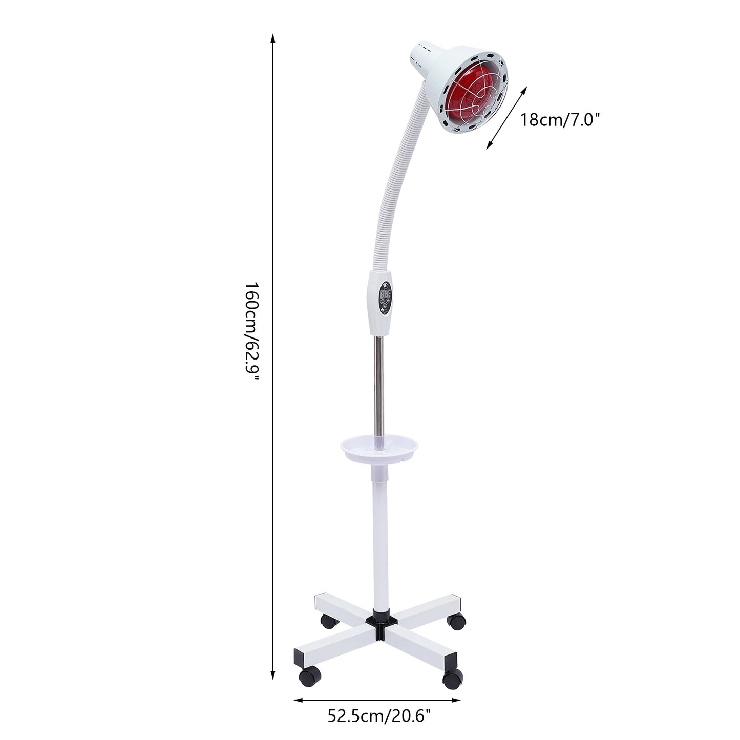 Bymaocar 275W Infrared Heat Lamp With Flexible Arm Stand