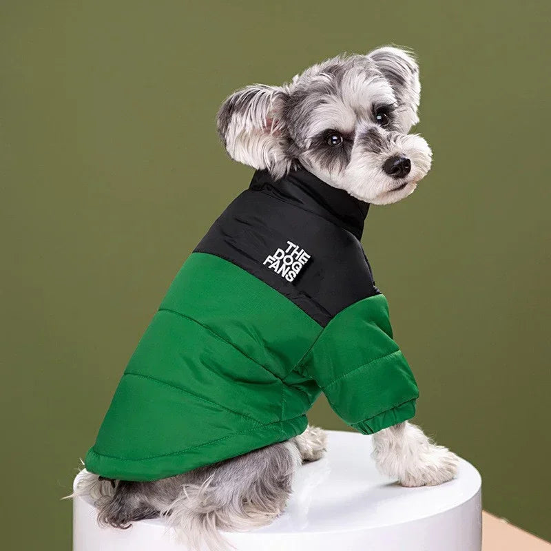 Embroidered Winter Dog Coat for Pets Cotton Warm Clothing