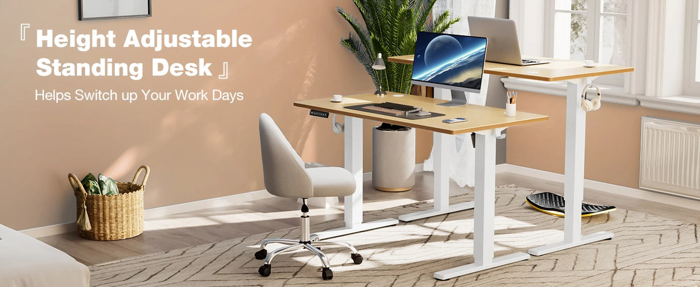 JHK Electric Standing Desk Adjustable Sit Stand Workstation