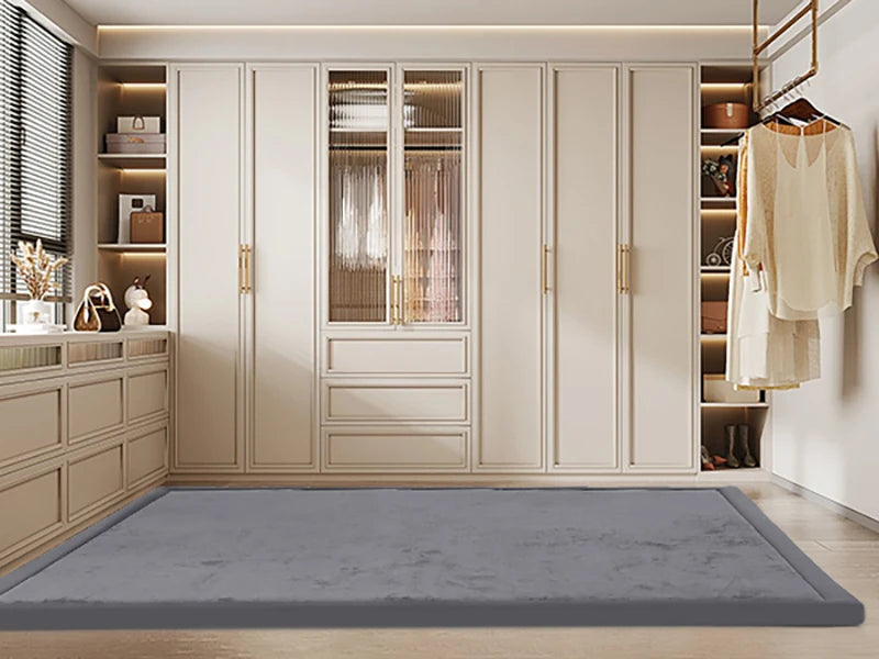 Carpet For Floor 2cm Thick Memory Foam Playpen Mat With Non-slip Bottom For Living Room Soft Velvet Minimalist Carpet Kids Rugs