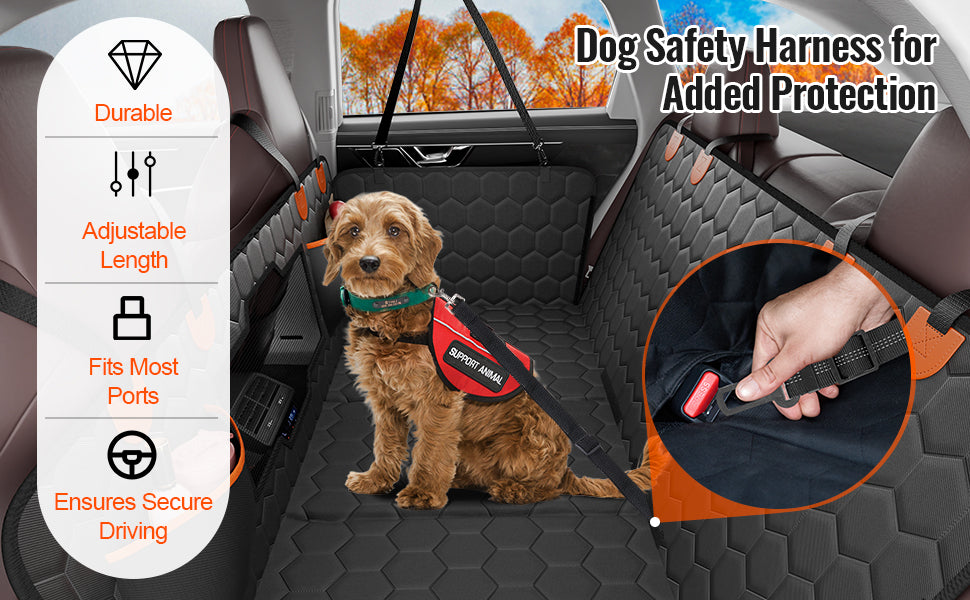 SucceBuy Back Seat Extender Dog Car Hammock With Mesh Window