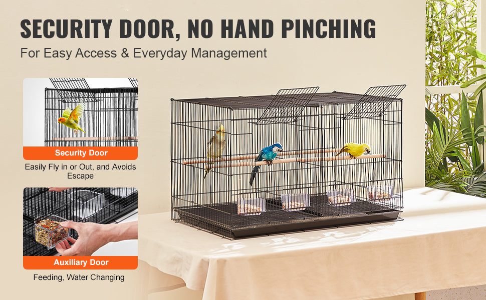 SucceBuy Flight Bird Cage With Divider And Travel Handle