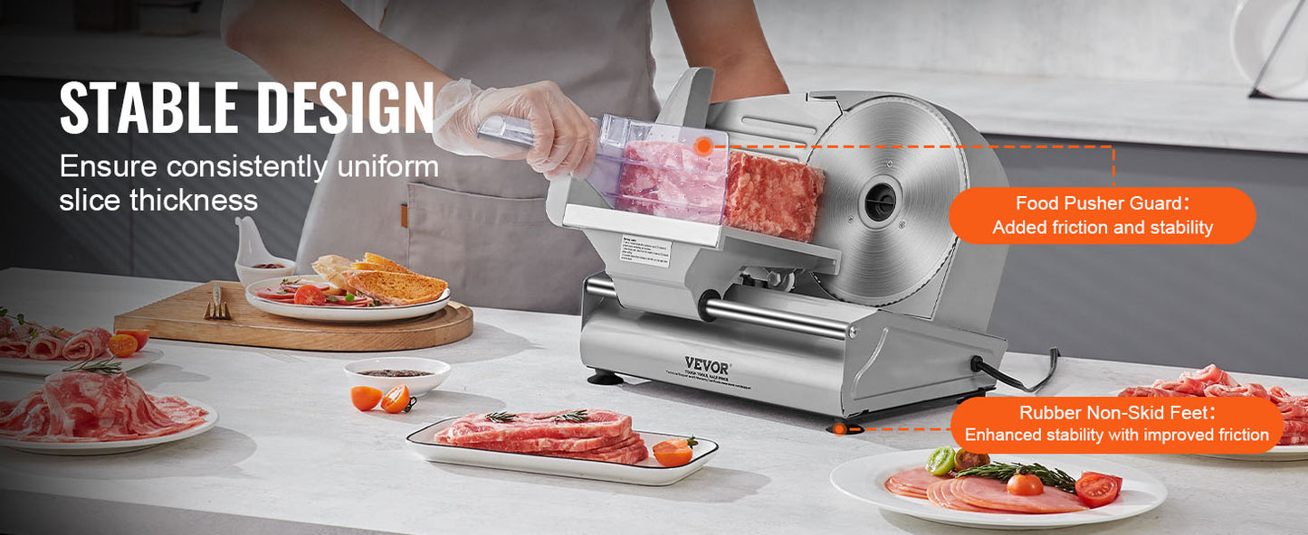 VEVOR Electric Meat Slicer For Home Use And Deli Quality