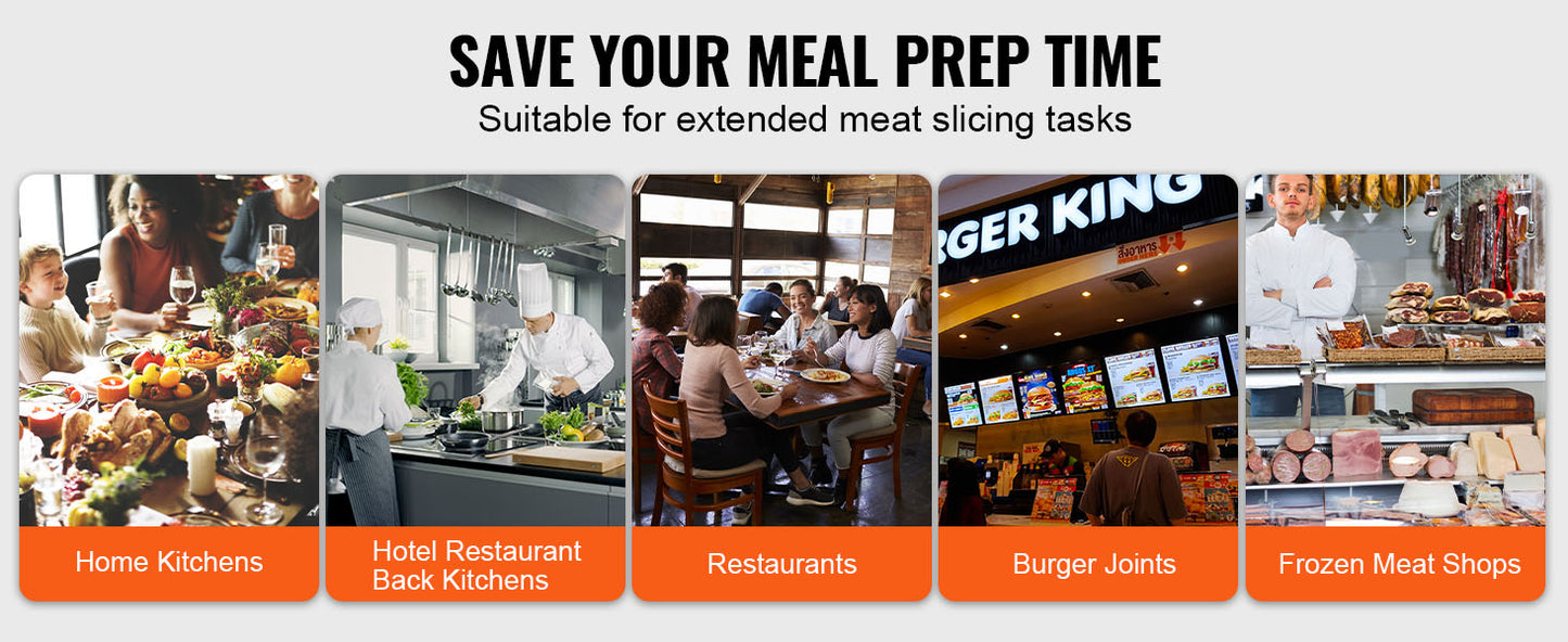 VEVOR Electric Meat Slicer For Home Use And Deli Quality