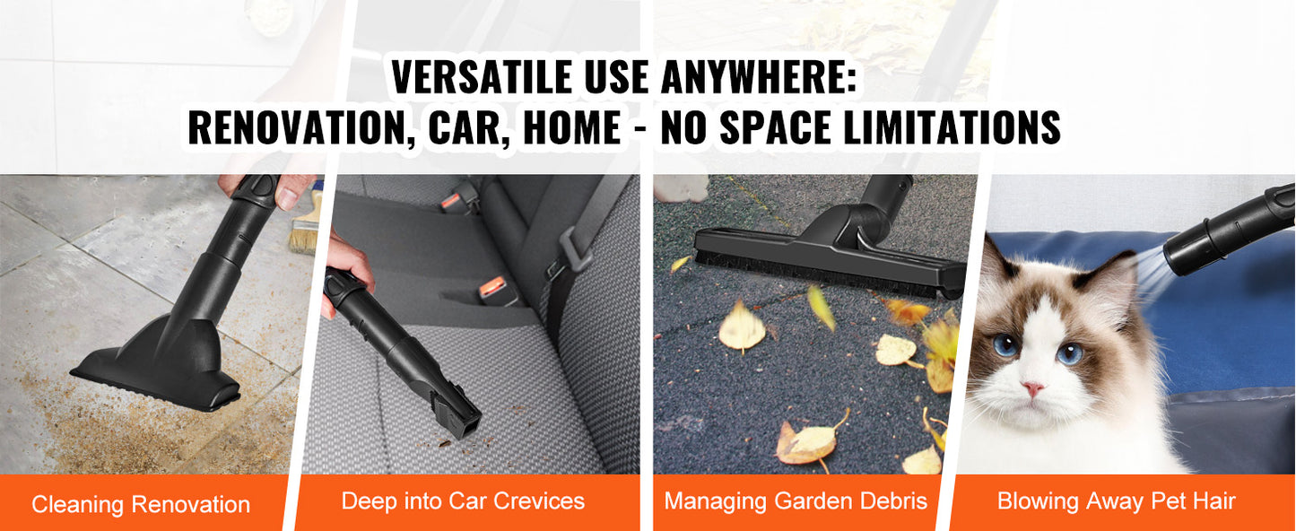 SucceBuy Stainless Steel Wet Dry Shop Vacuum Powerful Suction